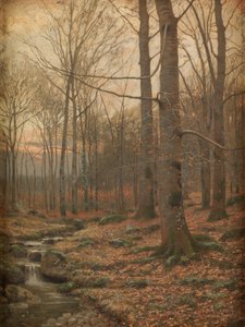 Winter in the Woods, Betws-y-Coed (akvarel og bodycolour)