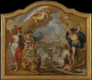 Allegory of the Power of Great Britain by Sea, design til et dekorativt panel til George I