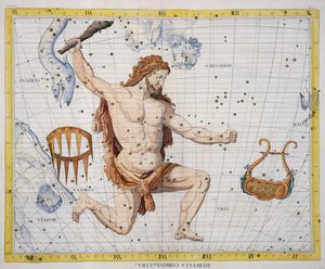 Constellation of Hercules with Corona and Lyra, plade 21 fra 