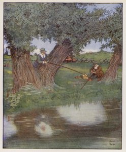 Illustration til The Compleat Angler af Izaak Walton
