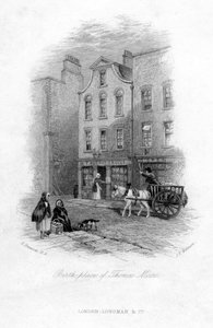 Thomas Moores fødested, Dublin, c1800-tallet.