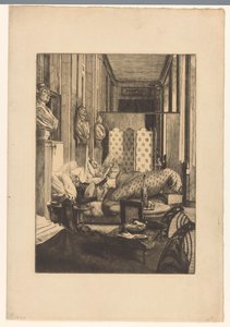 Foyer for Comédie-Française under belejringen af ​​Paris i 1870-1871 af James Tissot