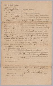 Krav tildelt af den konfødererede delstat South Carolina for den slaverede mand Dick, 23. november 1864. af James Tupper