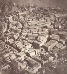 Boston, som ørnen og vildgåsen ser det, 1860.