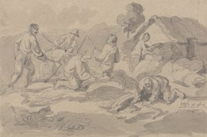 Landarbejdere, der flår majs af James Ward