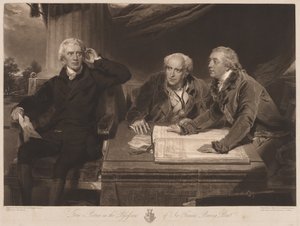 Sir Francis og John Baring og Charles Wall. af James Ward