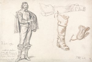 Studier efter Anthony van Dycks portræt af Arthur Goodwin af James Ward
