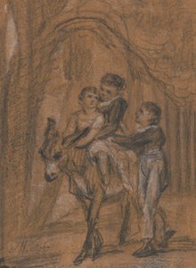 Studie til oliemaleriet "The Children of Theophilus Levitt, Esquire." af James Ward