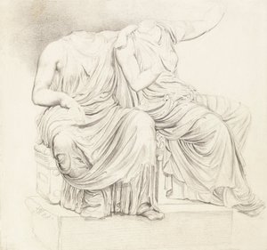 Studie af to hovedløse klassiske statuer af James Ward