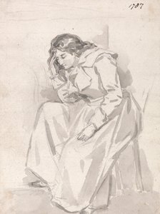 Studie af en siddende kvinde af James Ward