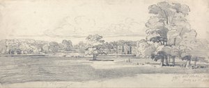 The Old Hall, Tabley, omgivet af park, 20. juli 1814 (1819) af James Ward