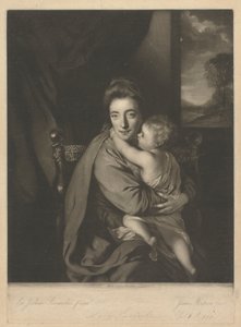 Caroline Curzon (født Colyear), Lady Scarsdale og hendes søn, ærede John Curzon