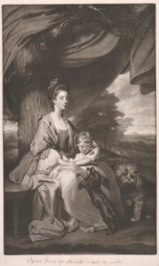Hertuginde af Buccleuch med sin datter, Lady Mary Scott
