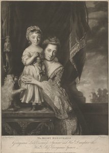 Margaret Georgiana Spencer, (født Poyntz), grevinde Spencer, og hendes datter, Georgiana Cavendish, (født Spencer), hertuginde af Devonshire