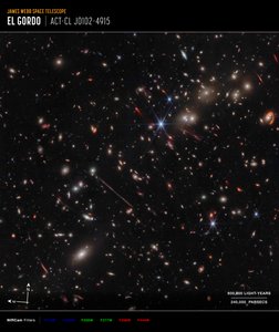 El Gordo (NIRCam Compass Image) af James Webb Space Telescope (NASA)
