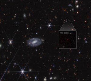 GRB 250314A – Udsnit (billede fra NIRCam) af James Webb Space Telescope (NASA)