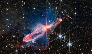 Herbig-Haro 46/47 (NIRCam-billede) af James Webb Space Telescope (NASA)