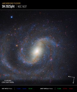 NGC 1637 – Kompasbillede af James Webb Space Telescope (NASA)