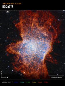 NGC 6072 (NIRCam Compass-billede) af James Webb Space Telescope (NASA)
