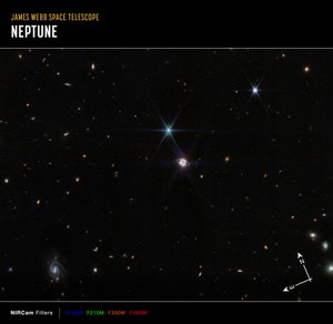 Neptune Wide Field (NIRCam Compass Image) af James Webb Space Telescope (NASA)