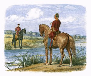 Henry og Stephen konfererer over Themsen af James William Edmund Doyle