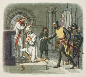 Hubert taget fra helligdommen i Boisars, 1232, fra A Chronicle of England BC 55 til AD 1485, pub. London, 1863 af James William Edmund Doyle