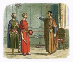 Kong Edward I truer herremarskalen af James William Edmund Doyle