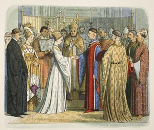 Ægteskab mellem Henry V og Katherine af Frankrig, 2. juni 1420, fra A Chronicle of England BC 55 til AD 1485, pub. London, 1863 af James William Edmund Doyle