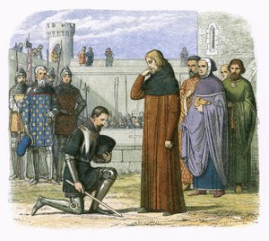 Møde mellem Richard II og Henry Bollinbroke, hvor Henry kræver tronen af James William Edmund Doyle