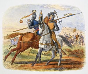 Robert the Bruce dræber Sir Henry Bohun, slaget ved Bannockburn, Skotland, 1314 1864