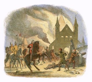 William I får en dødelig skade ved Mantes af James William Edmund Doyle