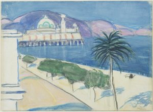 Casino by the Sea, ca. 1921 (grafit og akvarel på vævet papir monteret om bord) af James Wilson Morrice