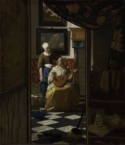 Kærlighedsbrevet, ca. 1669-70 (olie på lærred) af Johannes Vermeer