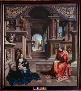 St Luke maler Madonna-maleriet af Jan Gossaert dit Mabuse (1478 ca-1532) 1515 Dim 205x230 cm Prags Nationalgalleri