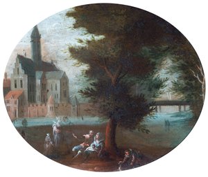 Scene i en park