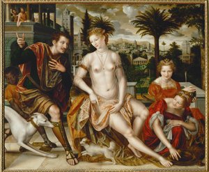 David og Bathseba ... af Jan (manner of) Massys
