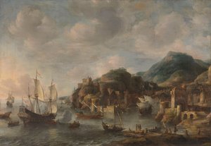 Hollandske Skibe i en fremmed Havn