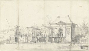 Heiligewegspoort i Amsterdam om vinteren af Jan Abrahamsz. Beerstraten