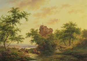 Landskab af Jan Adam Janszoon Kruseman