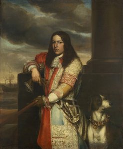 Hollandsk: Engel de Ruyter (1649-83). Viceadmiral, søn af Michiel Adriaensz de Ruyter Portræt af Engel de Ruyter af Jan Andrea Lievens