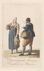 Vlaardingen fiskere typer Vlaardingse Haring Visscher, og bondens hustru (titel på objektet)