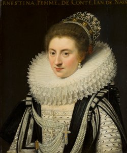 Portræt af Ernestine Yolande (1594-1663), prinsesse af Ligne, efter 1618