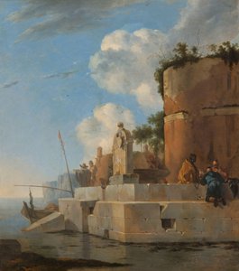 En kystruin i Italien En ruin ved vandet i Italien