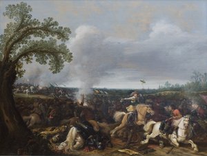 Kong Gustav II Adolf af Sverige i slaget ved Lützen den 16. november 1632