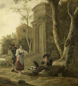 The Piper (Hyrdescene med Shawm Player fløjtespiller) af Jan Baptist Wolfaerts