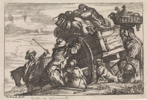 De fyre Forskellige genrer tableau (serietitel) af Jan Baptist de Wael