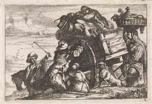 De fyre Forskellige genrer tableau (serietitel) af Jan Baptist de Wael