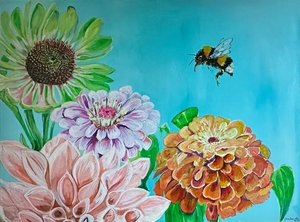 Full Bloom, 2023 (akryl på lærred)