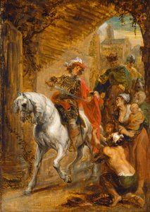 Sankt Martin deler sin kappe, ca. 16401645.