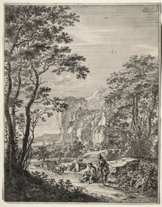 Ox-cart. Udsigt mellem Ancona og Sinigaglia af Jan Both